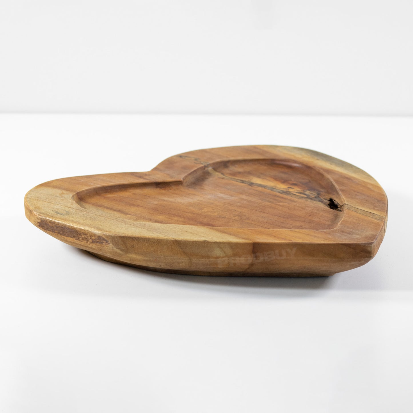 Heart Shape Teak Root Wood Serving Plate