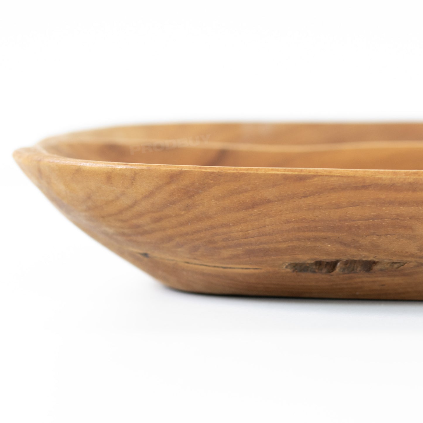 Large 40cm Teak Wooden Snack Serving Bowl