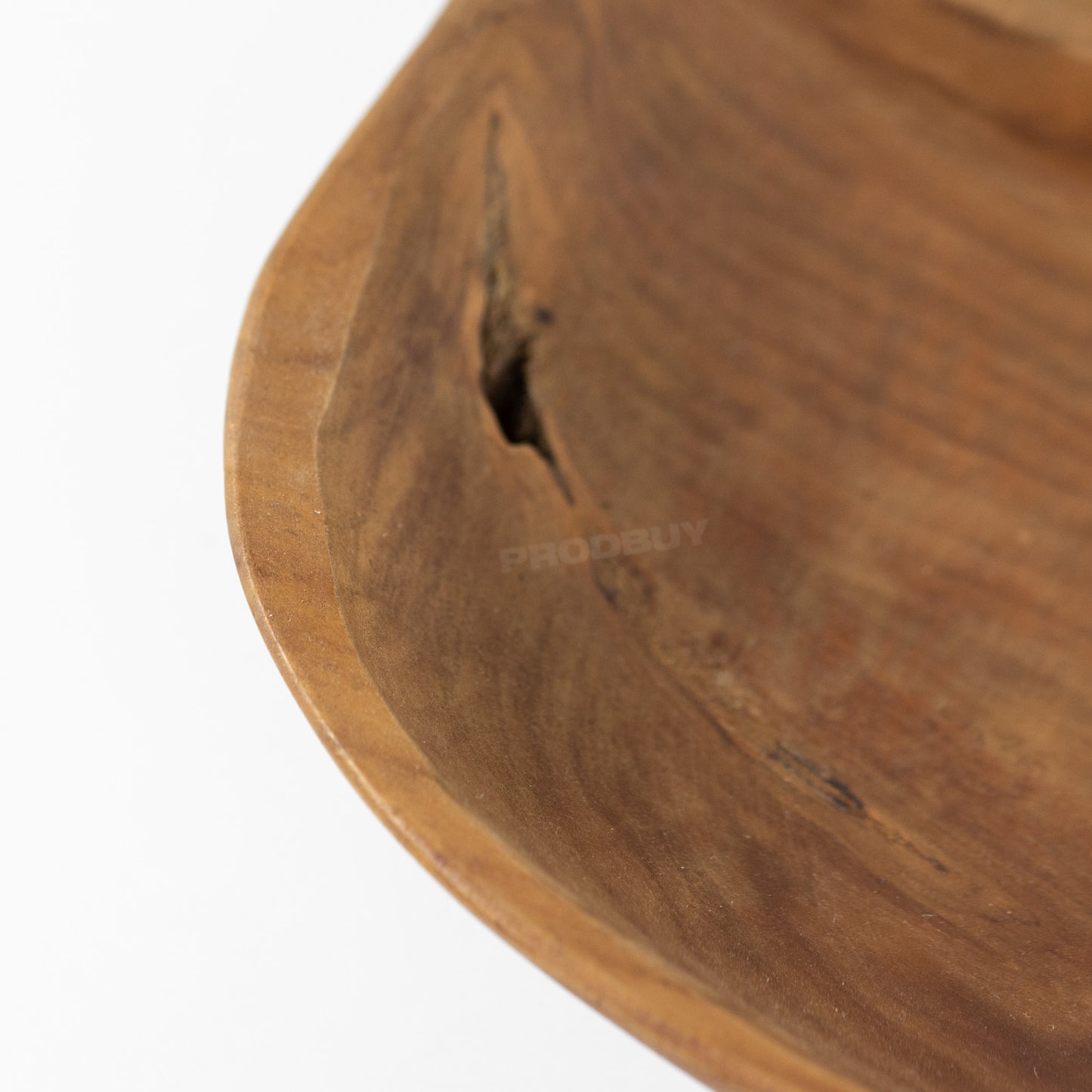 Large 40cm Teak Wooden Snack Serving Bowl