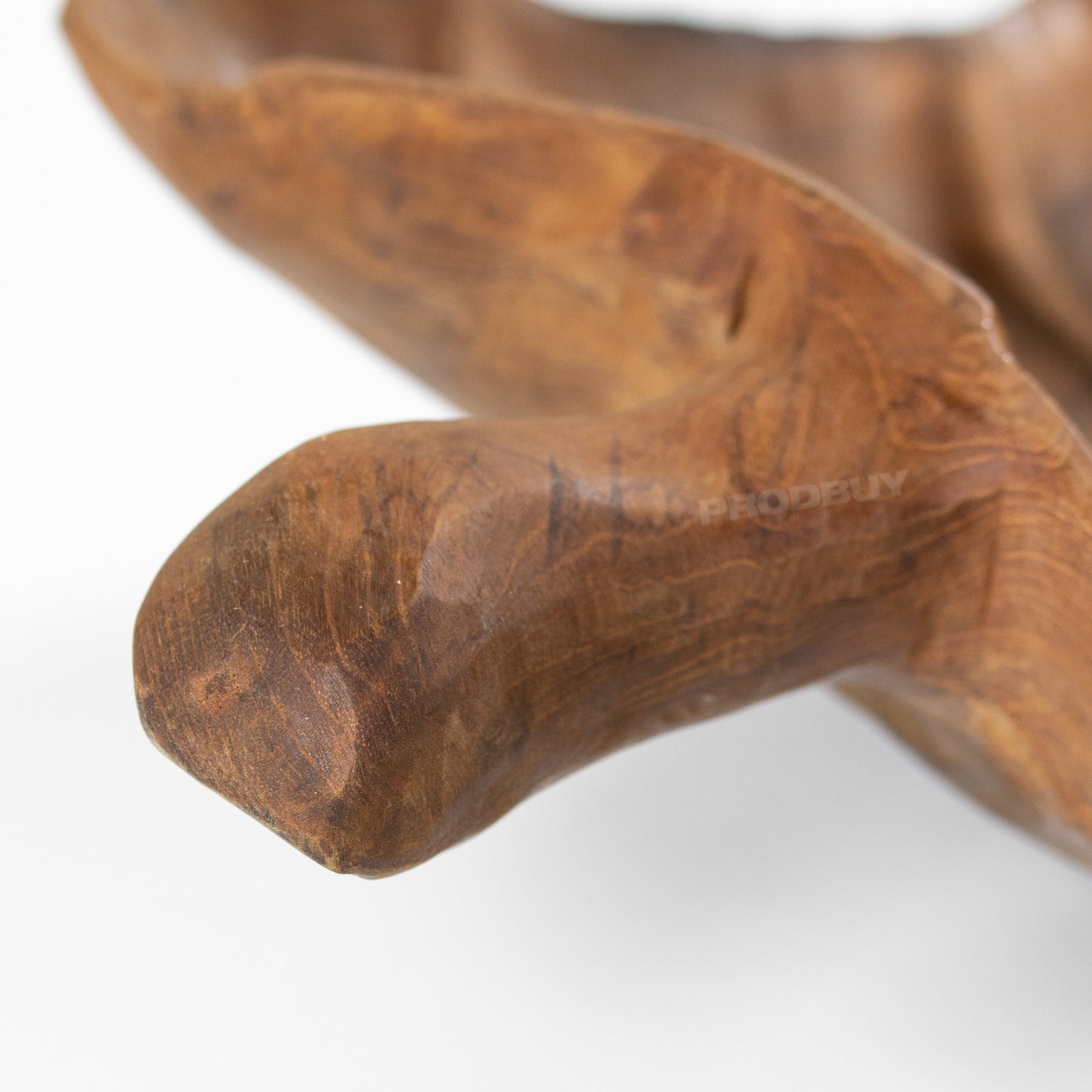 Large Teak Root Hand Carved Leaf Bowl