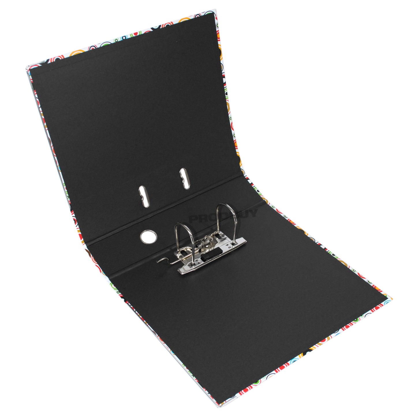 Set of 2 Lever Arch Files A4 70mm with Colour Circles Design