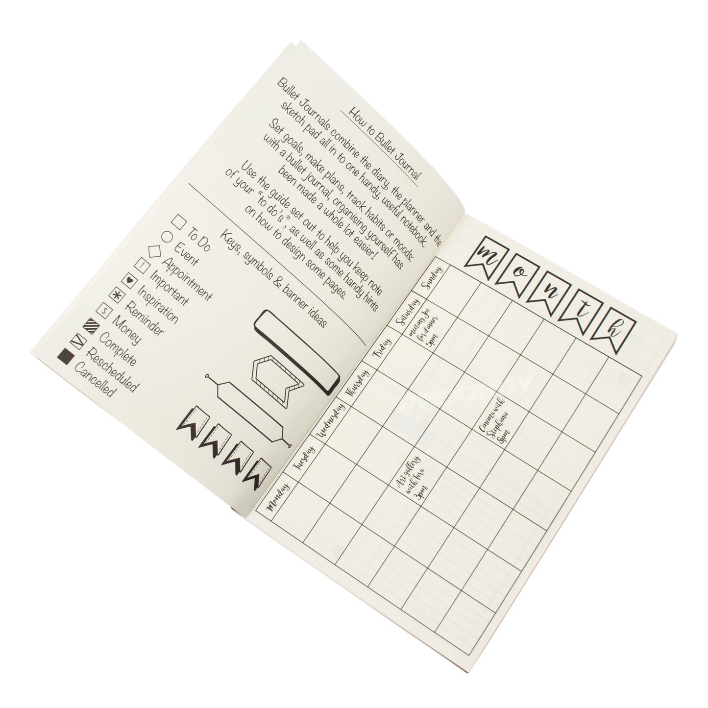 Floral Bullet Journal A5 with 100 Sheets & 5mm Dot Grid