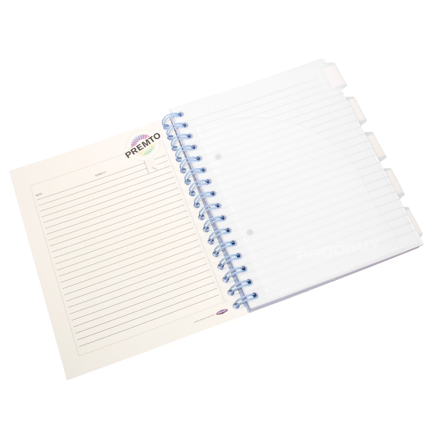 Pastel Colour A5 Spiral Project Book with White Tabs & Inserts