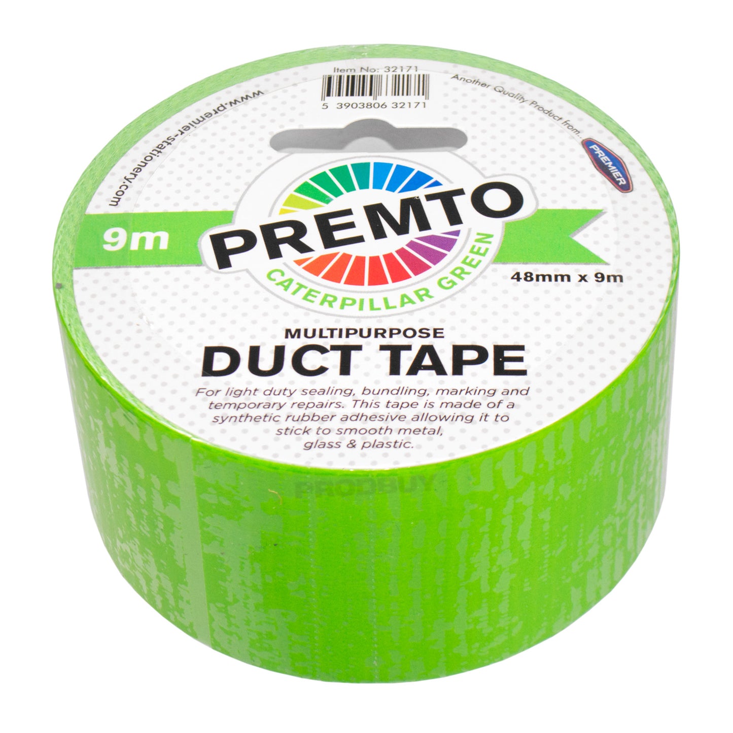 Single Roll of Colour Duct Tape 48mm x 9m - Colour Choice
