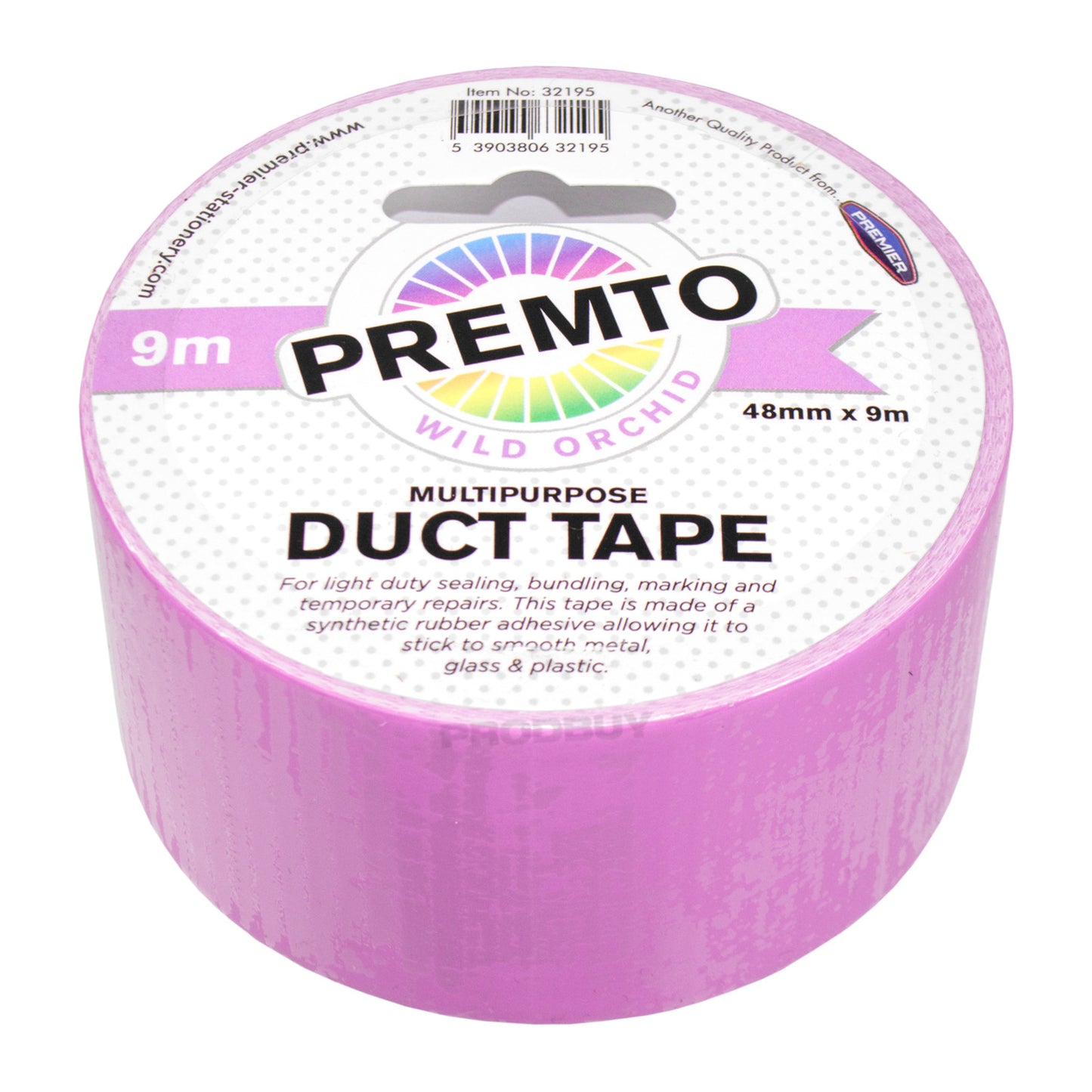 Single Roll of Colour Duct Tape 48mm x 9m - Colour Choice