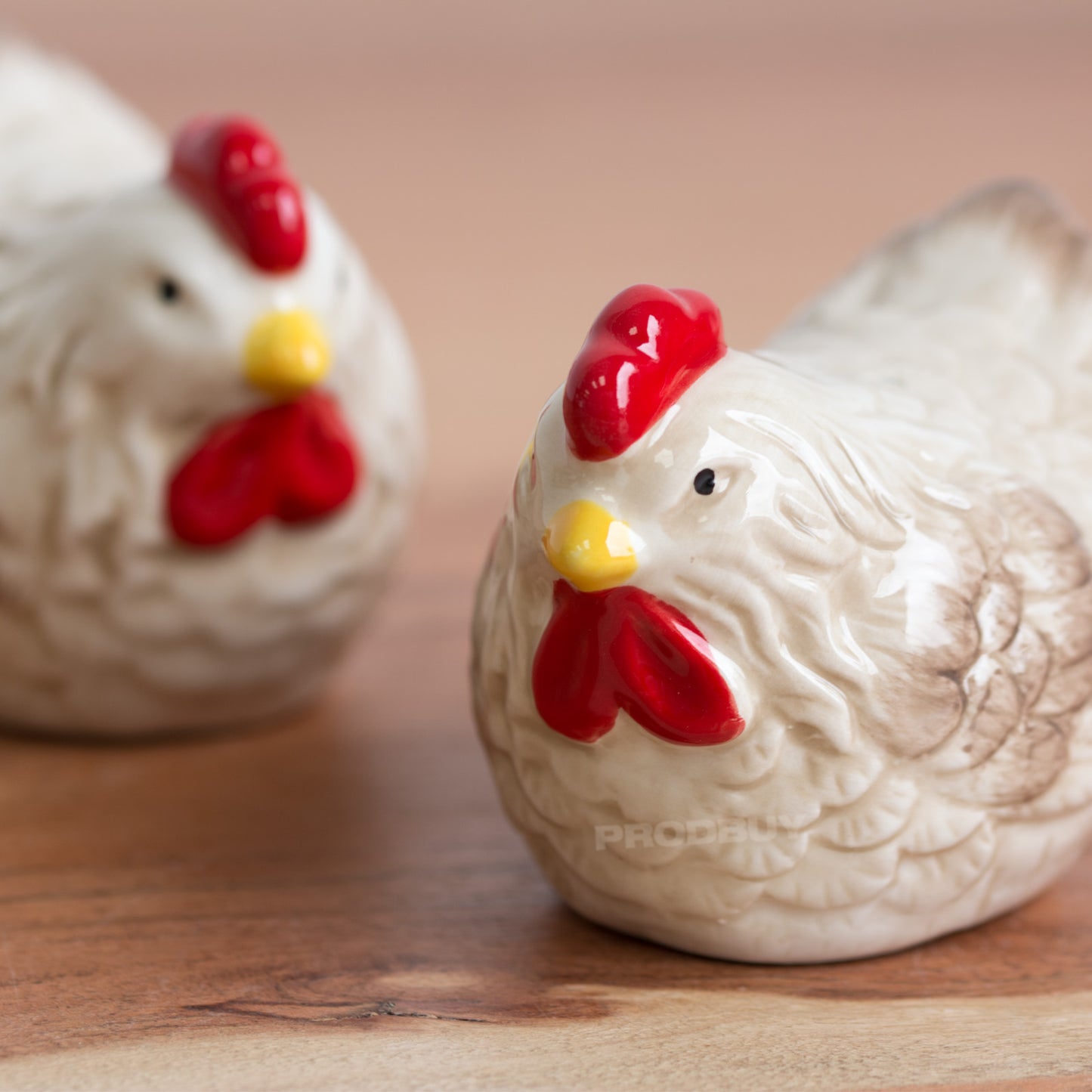 Country Hens Ceramic Salt and Pepper Pots Shakers Set