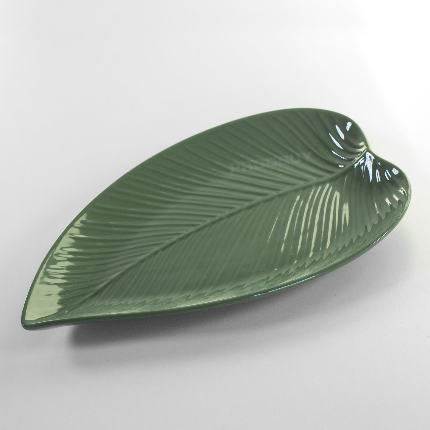 Mason Cash In The Forest - 39cm Green Leaf Serving Platter