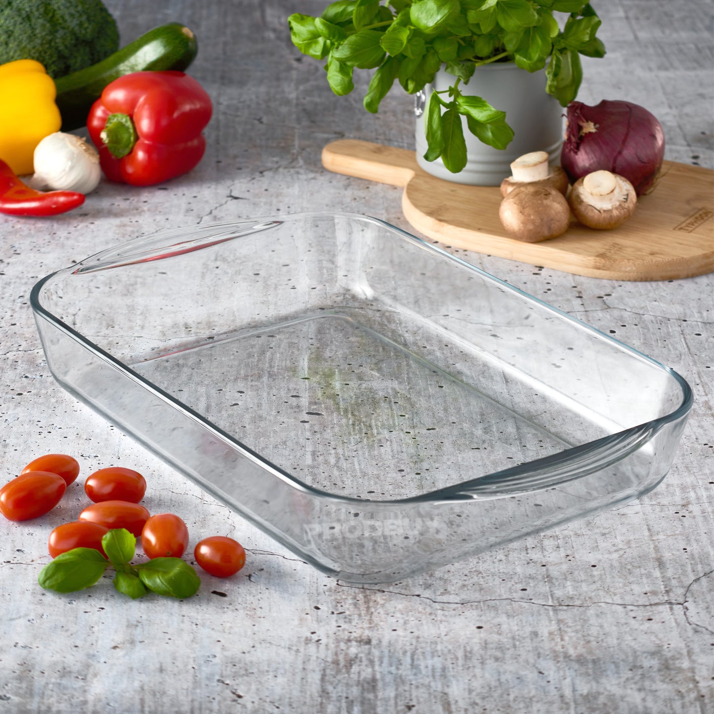 Glass Large 40cm Rectangular Roasting Dish Oven Baking Pan Tray