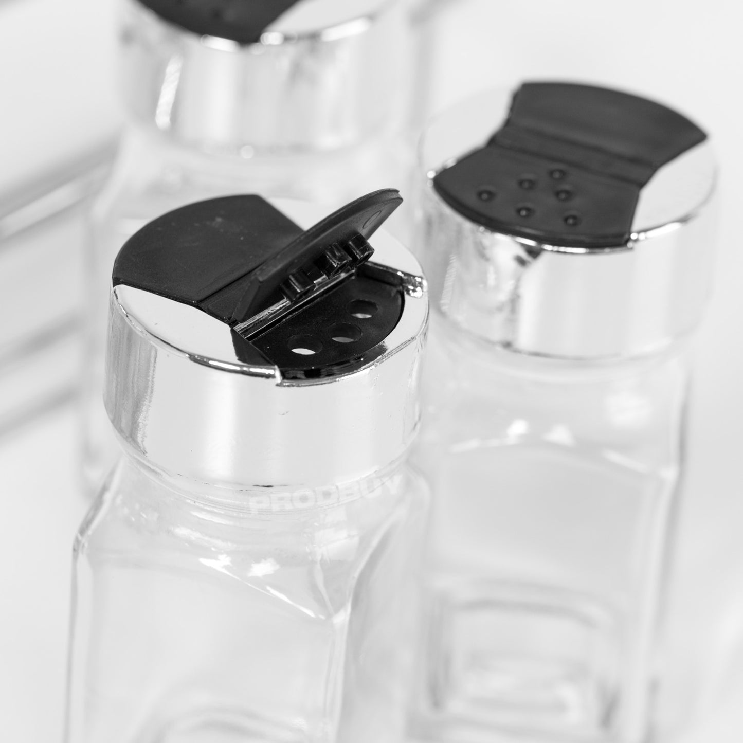 Set of 6 Glass Spice & Herb Storage Jars with Rack