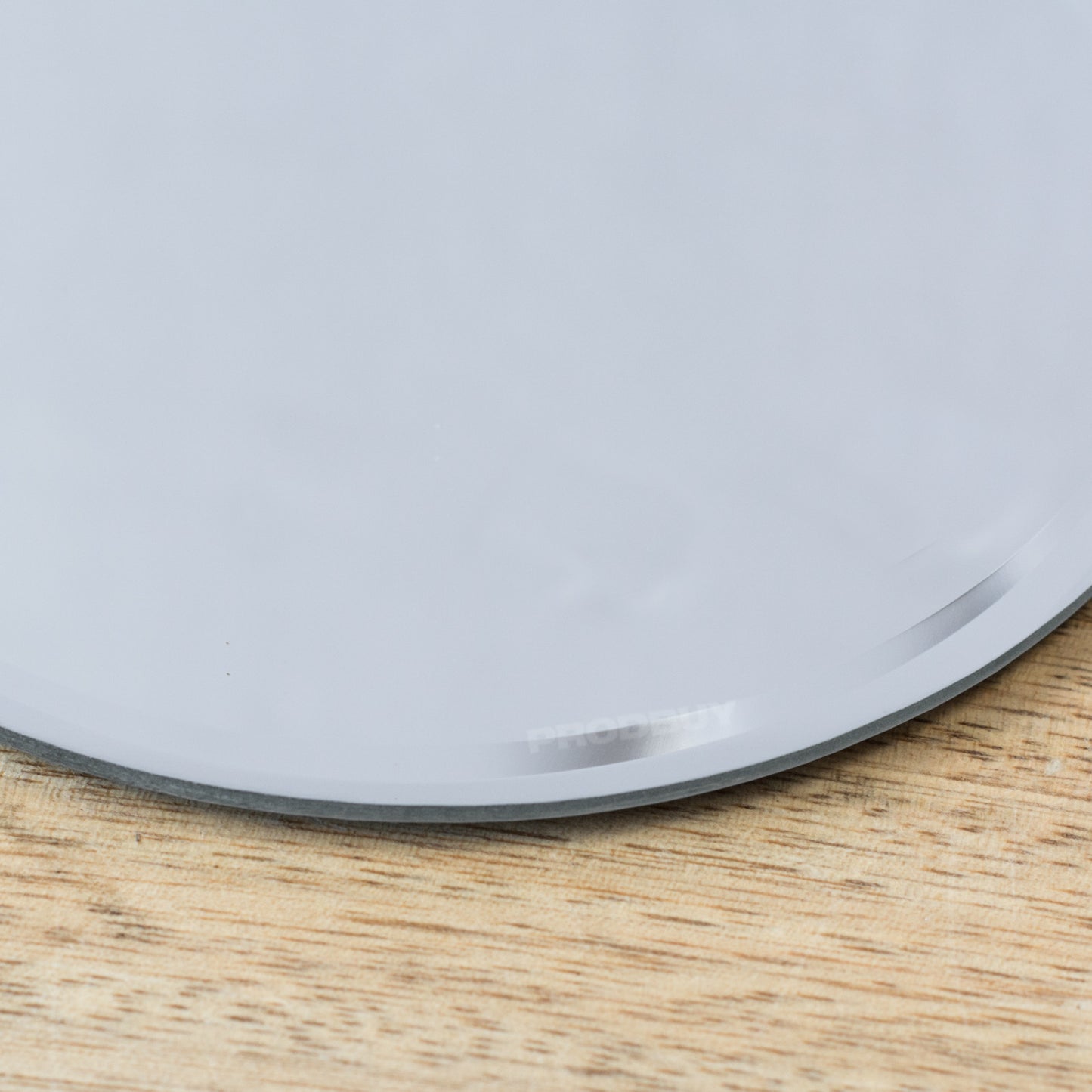 Set of 3 Round Mirrored Clear Glass 12cm Candle Plates