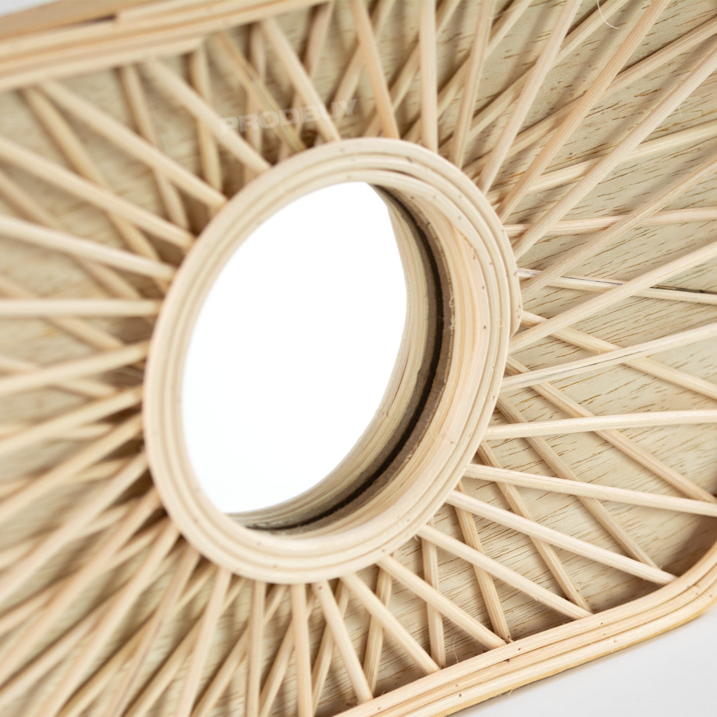 Small Wooden Wall Mounted 9.5cm Mirror 36cm Frame