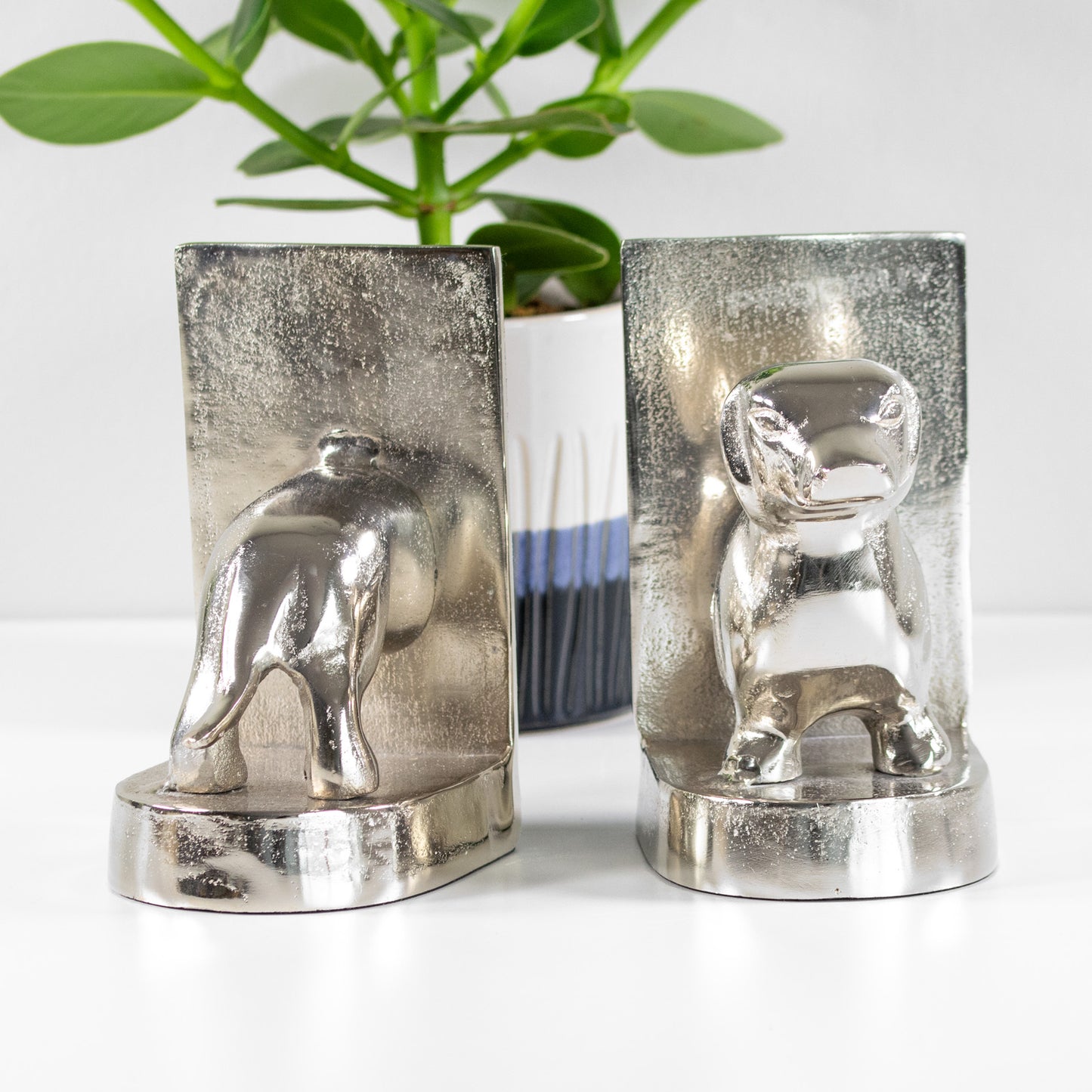 Vintage Style Sausage Dog / Dachshund Metal Bookends