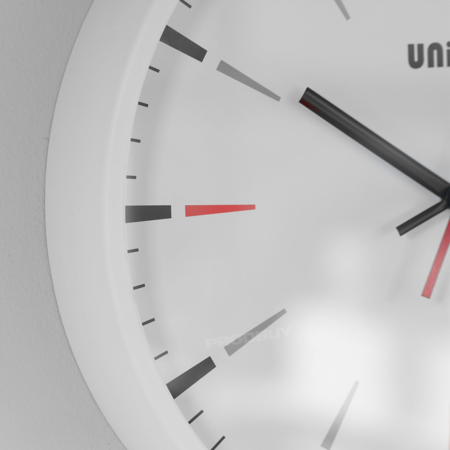 Modern 32.5cm Round White Plastic Wall Clock
