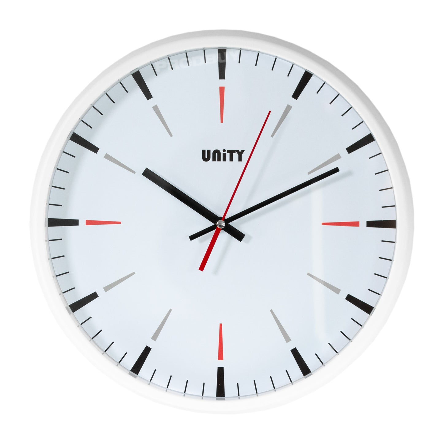 Modern 32.5cm Round White Plastic Wall Clock
