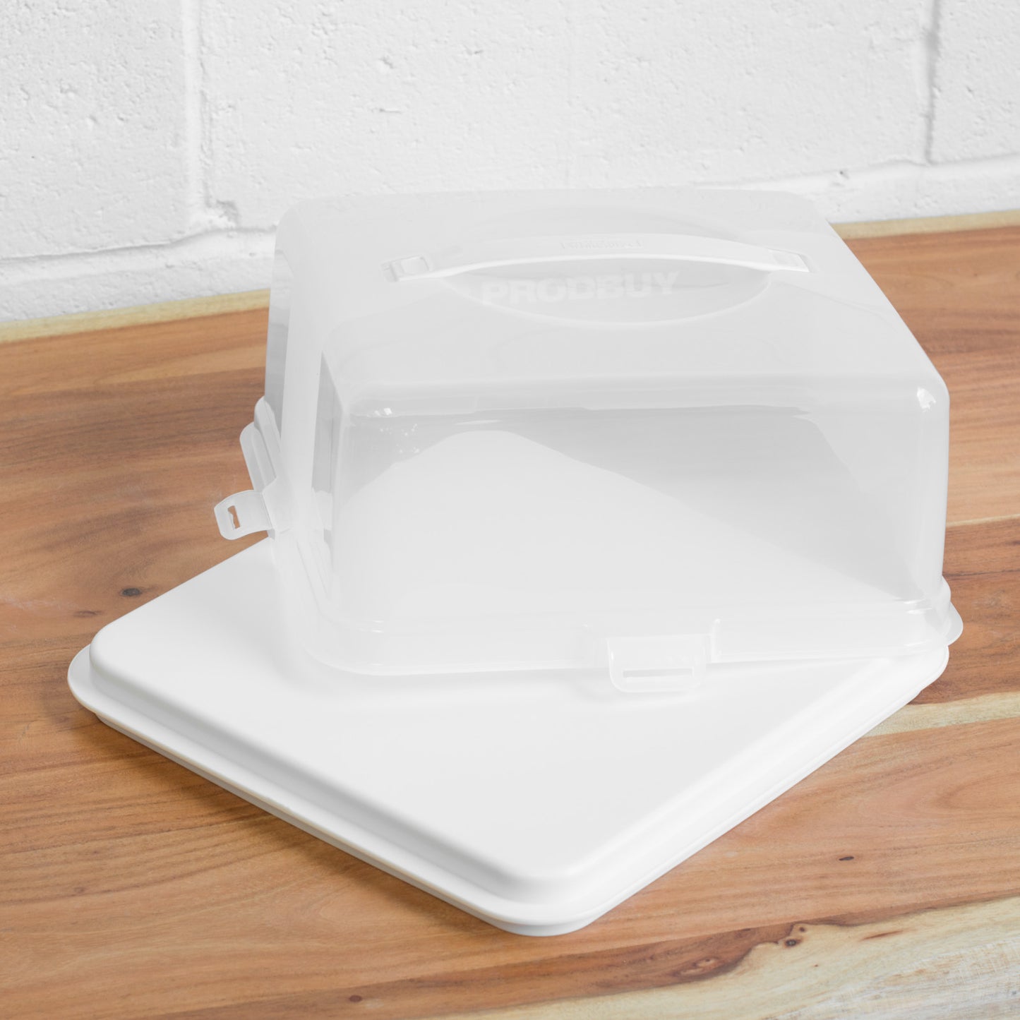 Set of 2 Square 29cm Secure Plastic Cake Carrier