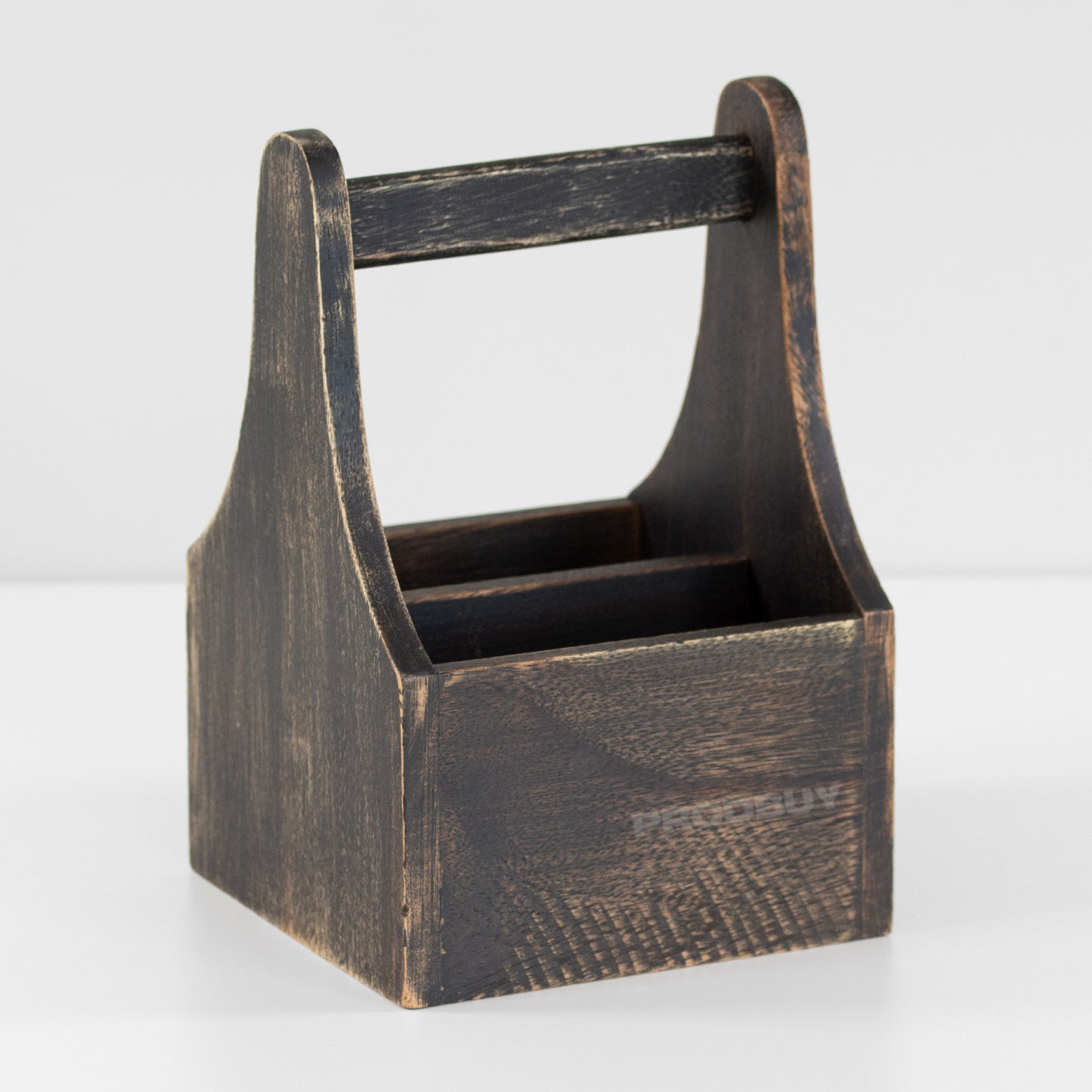 Wooden Condiment Storage Caddy with Handle