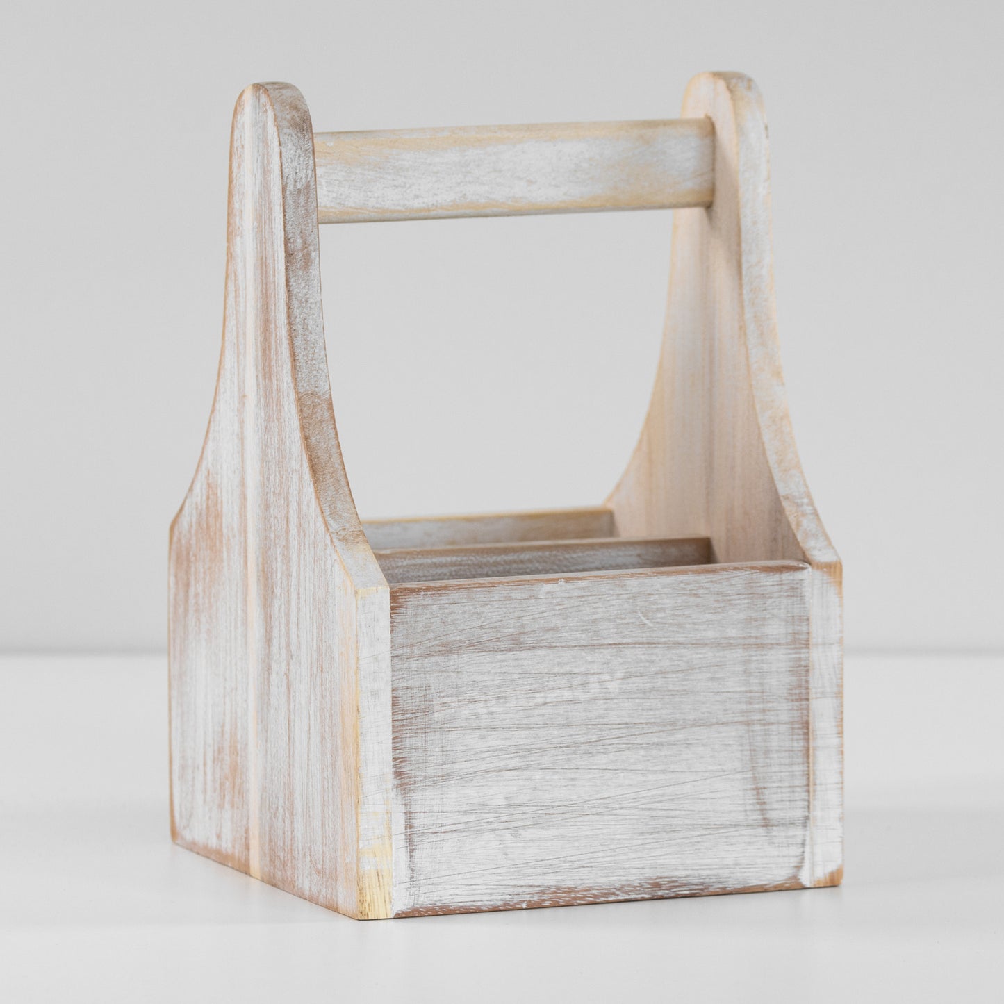 Wooden Condiment Storage Caddy with Handle