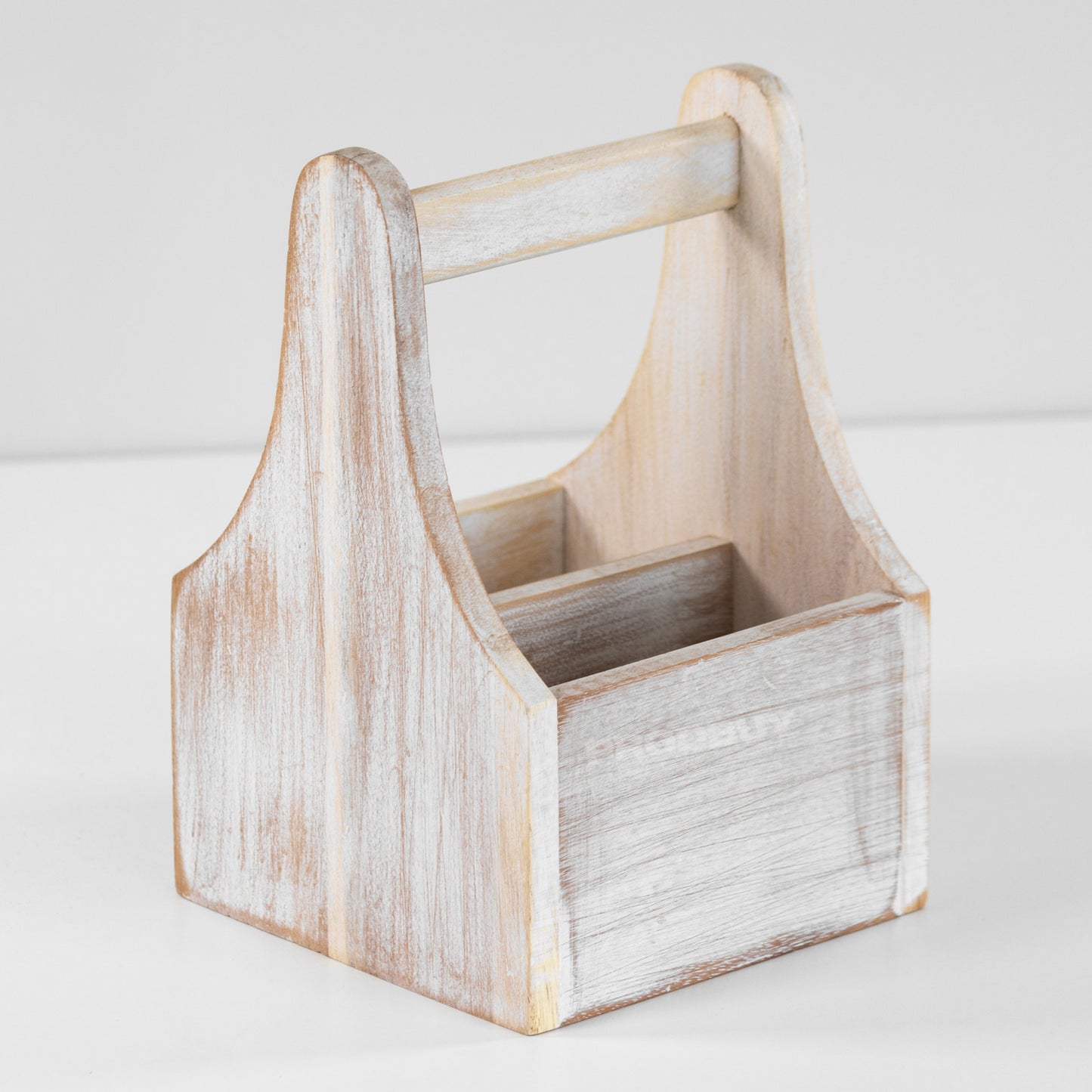 Wooden Condiment Storage Caddy with Handle