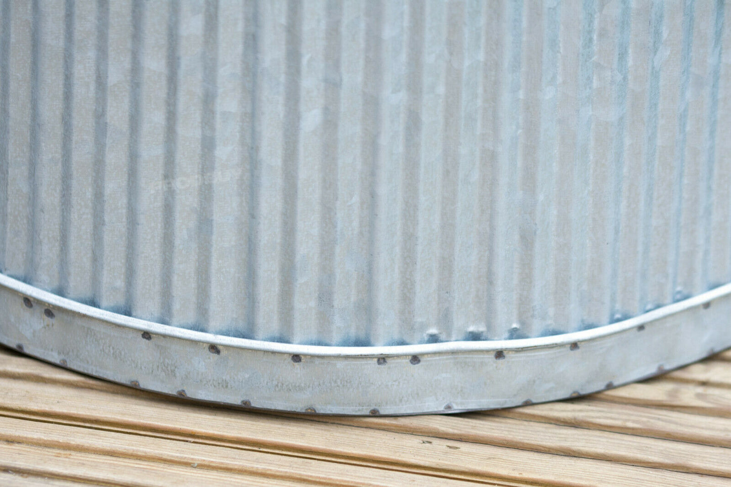 Set of 3 Round Metal Dolly Barrel Tubs Large Garden Planters