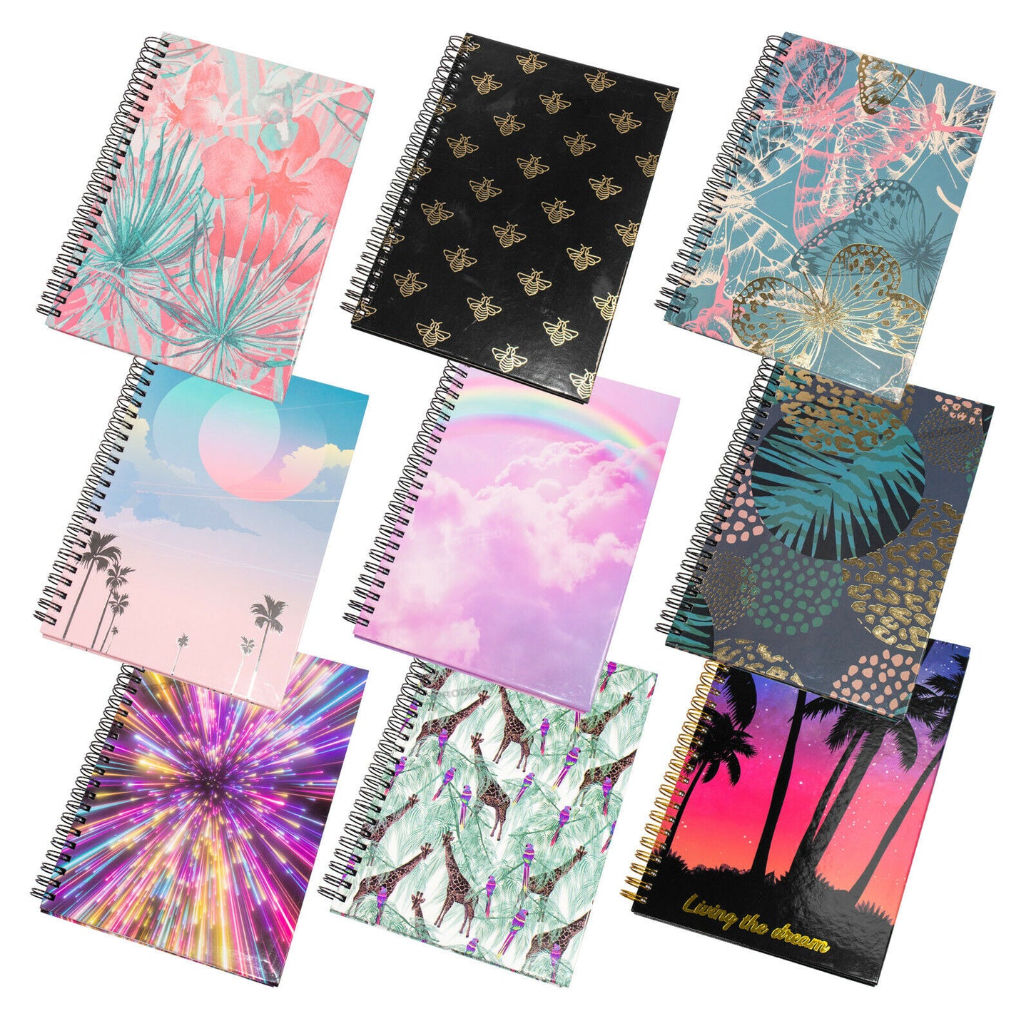 Spiral A5 Journal Notebook with Design/Pattern