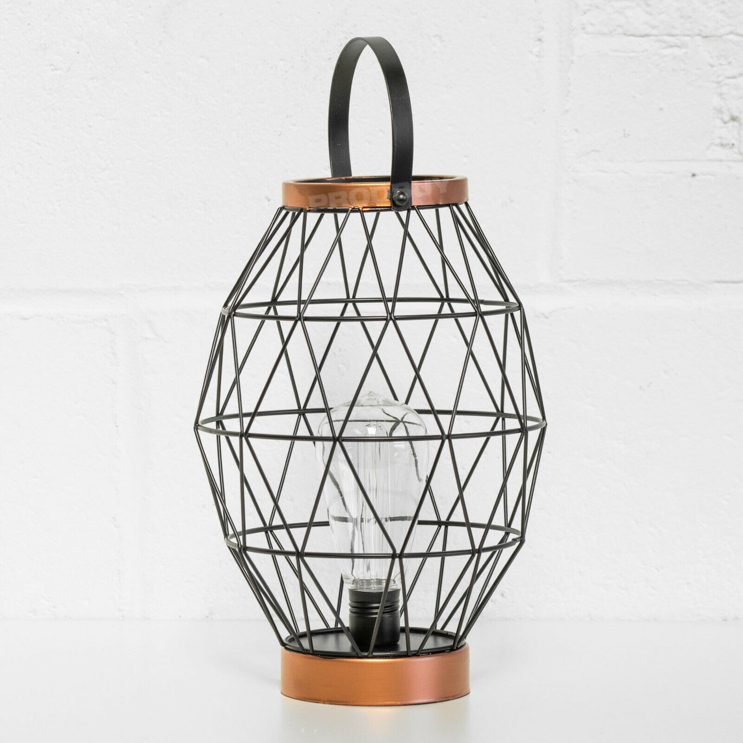 Geometric LED Lantern Cage Design 29cm Mood Lamp