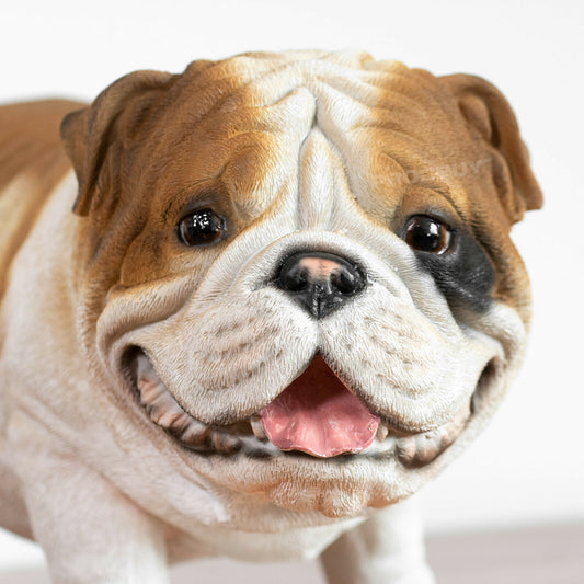 Cheeky Bulldog Garden Ornament Realistic Funny Indoor/Outdoor Lifelike Statue