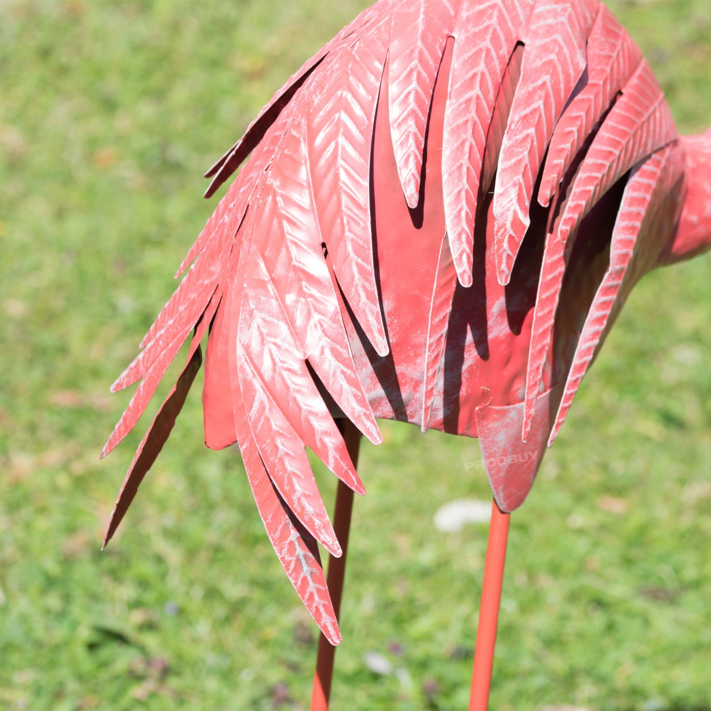 Metal Pink Flamingo Outdoor 72.5cm Garden Ornament