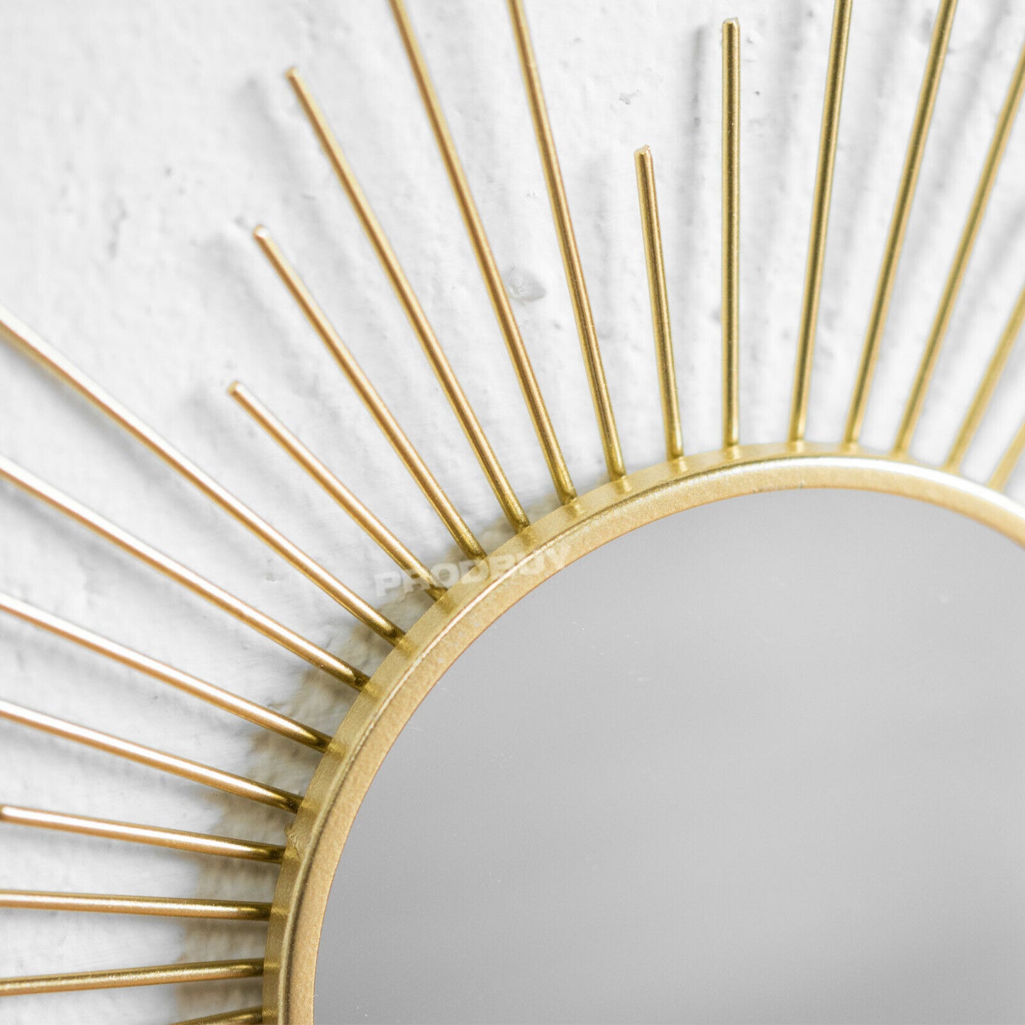 Set of 3 Small Gold Frame Glass Wall Mirrors