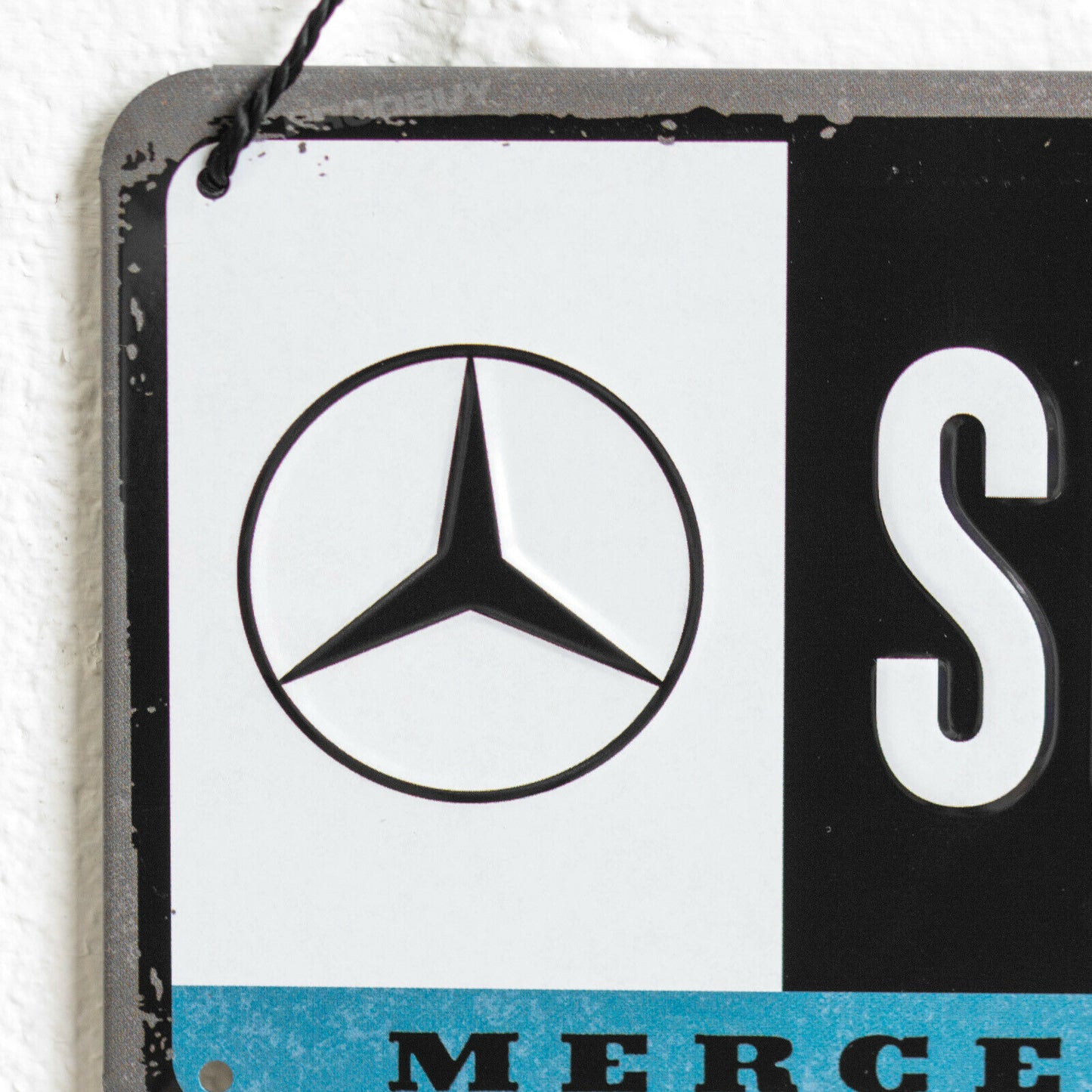 'Mercedes-Benz Service' 20cm Hanging Metal Wall Sign