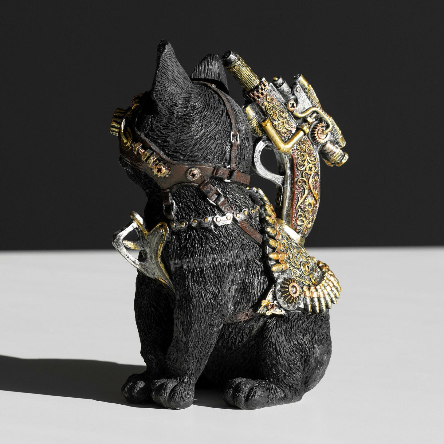 Steampunk Black Cat 19cm Ornament