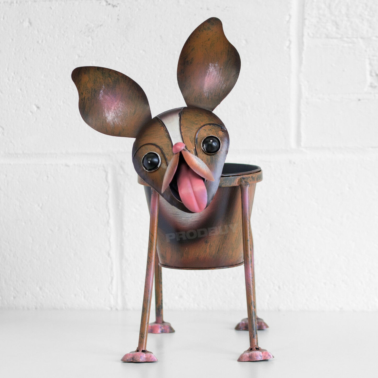 Nodding Dog Metal Garden Planter Ornament