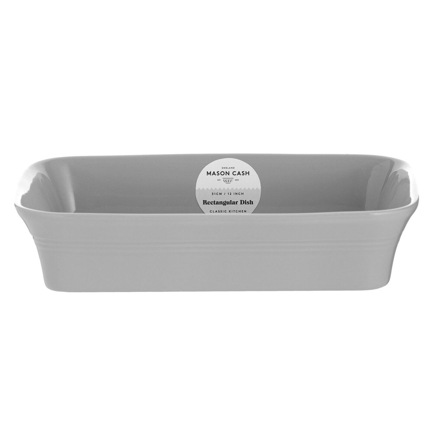 Mason Cash Grey Large 12" Rectangular Baking Dish