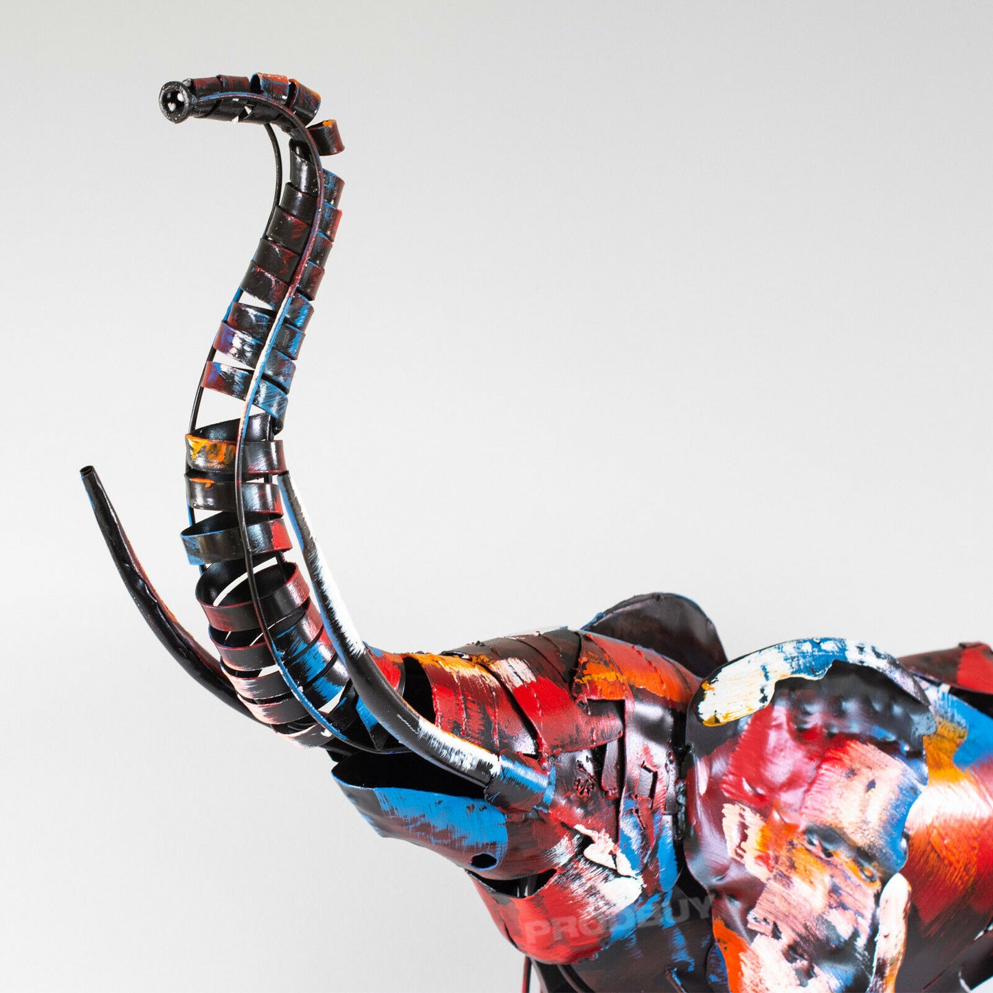 Large Metal Elephant Sculpture 70cm Long