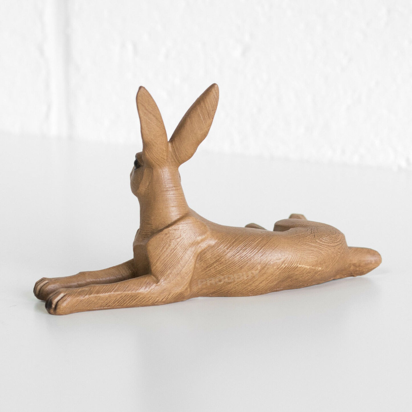 Brown Woodland Laying Hare Desk Table Ornament