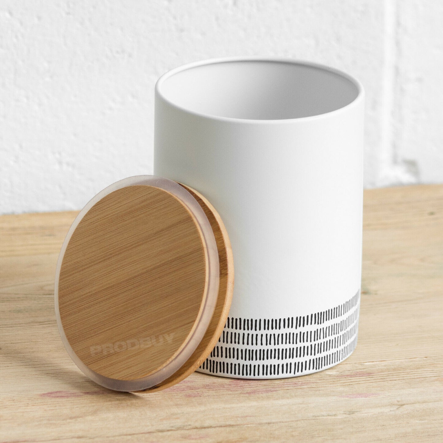 White 2 Litre Kitchen Storage Canister