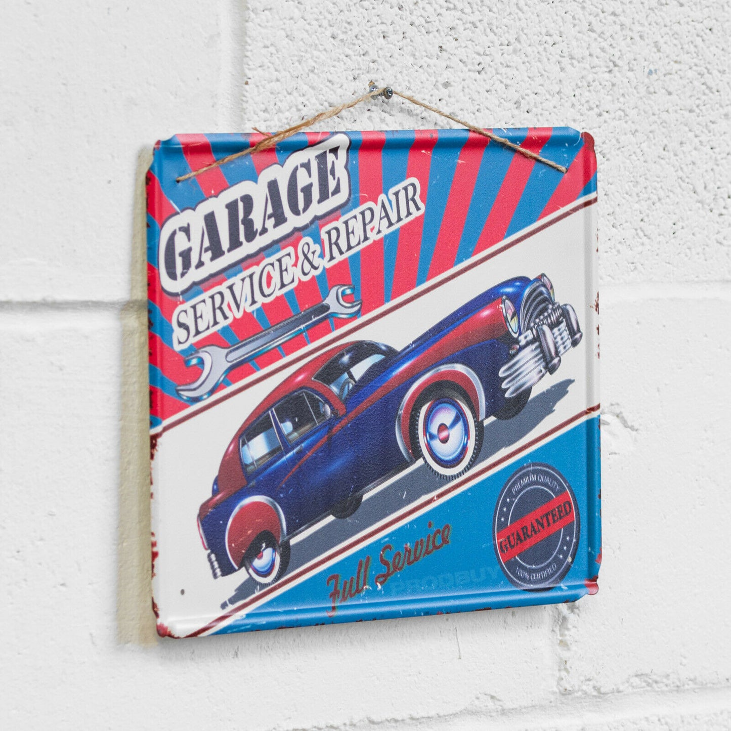 Metal 'Garage Service & Repair' 32cm Wall Sign
