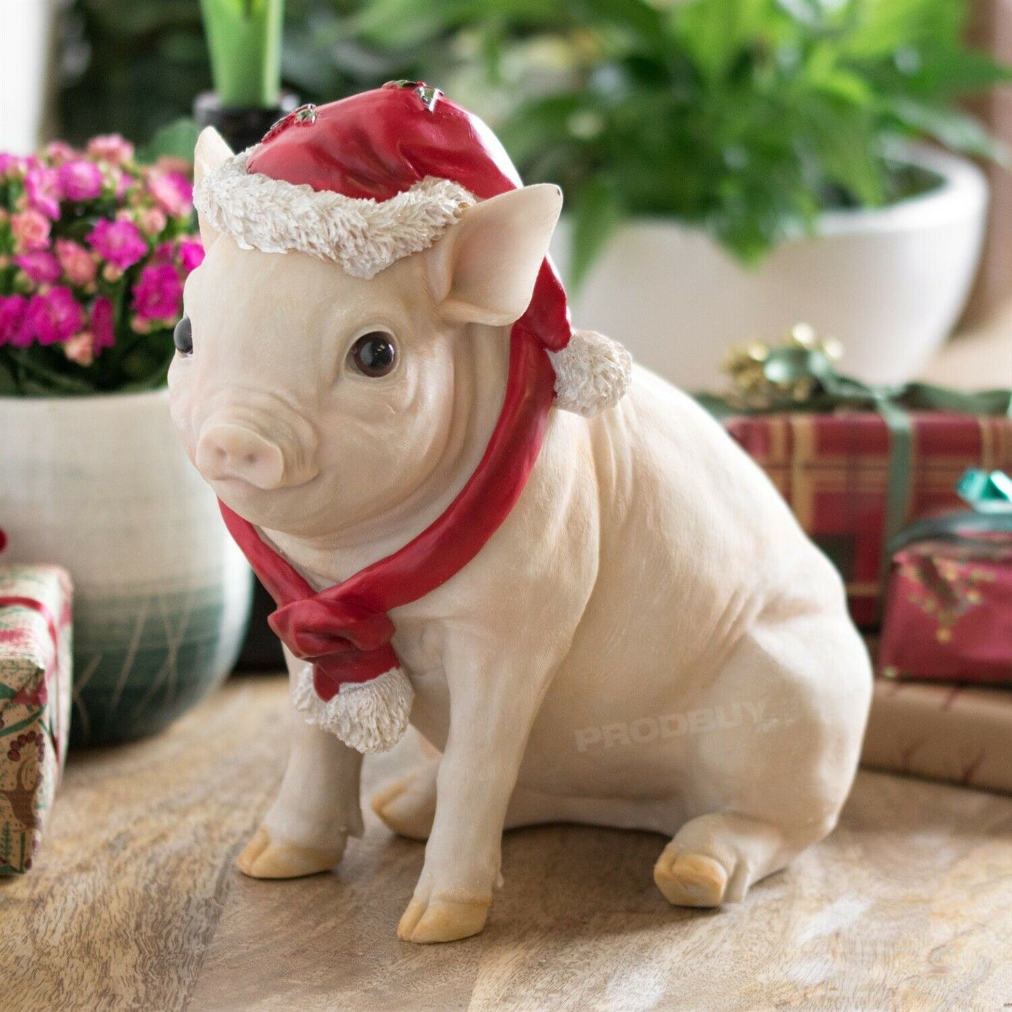 Christmas Pig 25cm Decorative Ornament