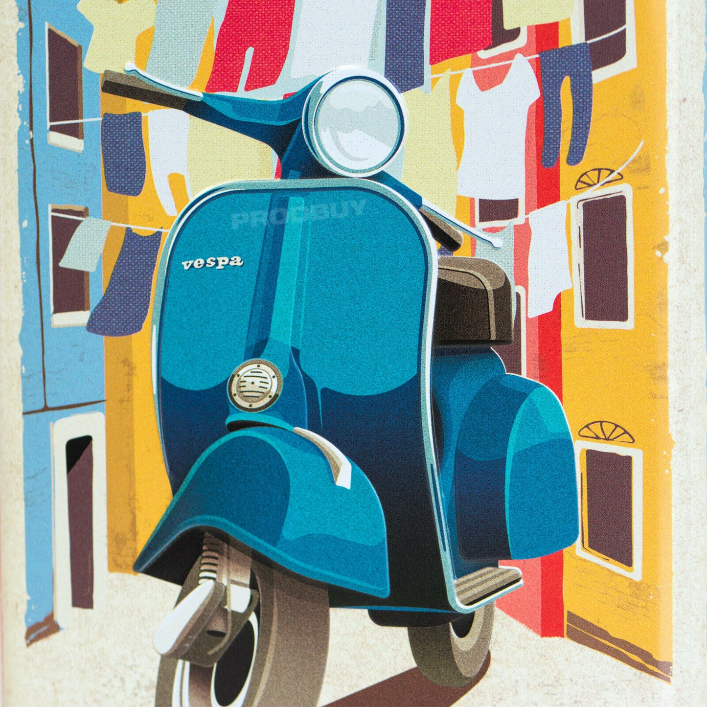 Italian Street Vespa Retro 3 Litre Metal Storage Tin