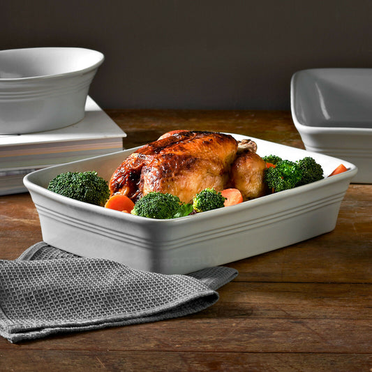 Mason Cash Grey Large 12" Rectangular Baking Dish