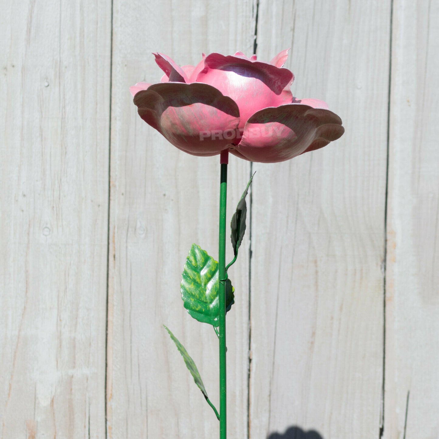 Large 83cm Rose Flower Garden Stake Metal Ornament