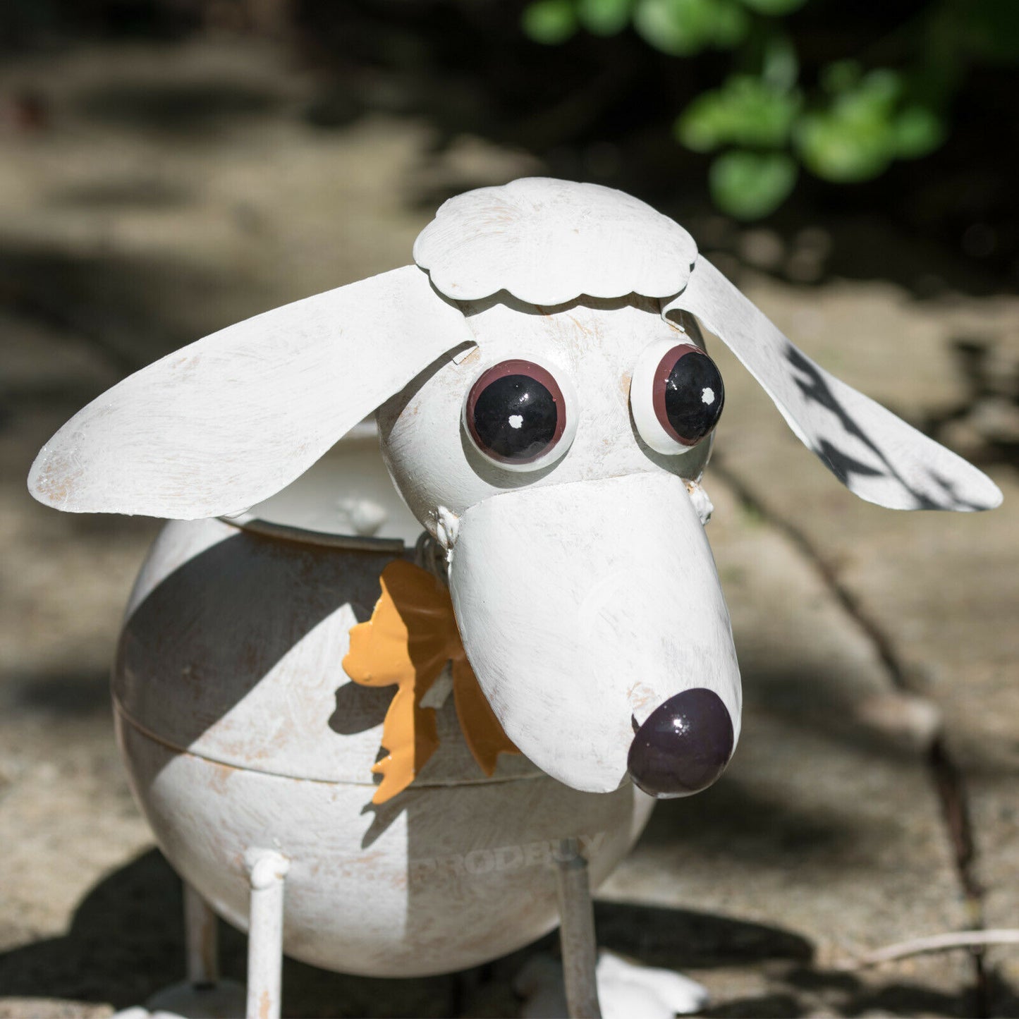 Nodding Poodle Metal Dog Planter