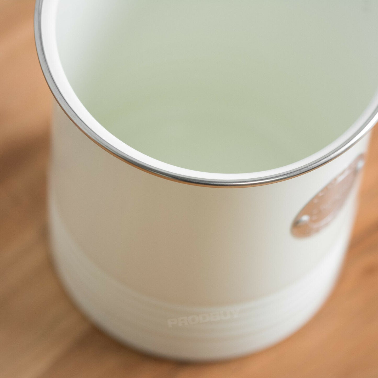 Cream Kitchen Utensil Holder Pot