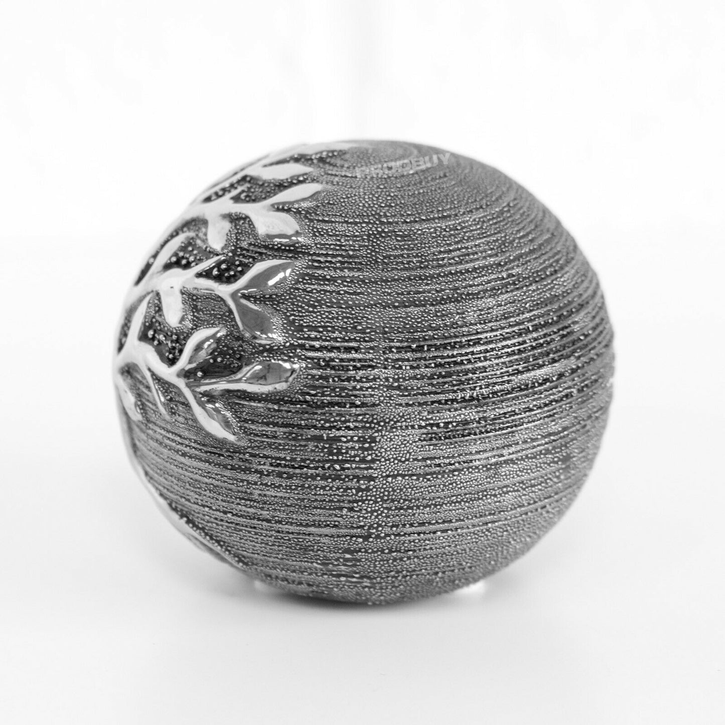 Set of 3 Ornamental Tree Of Life Floral Ceramic Deco Balls