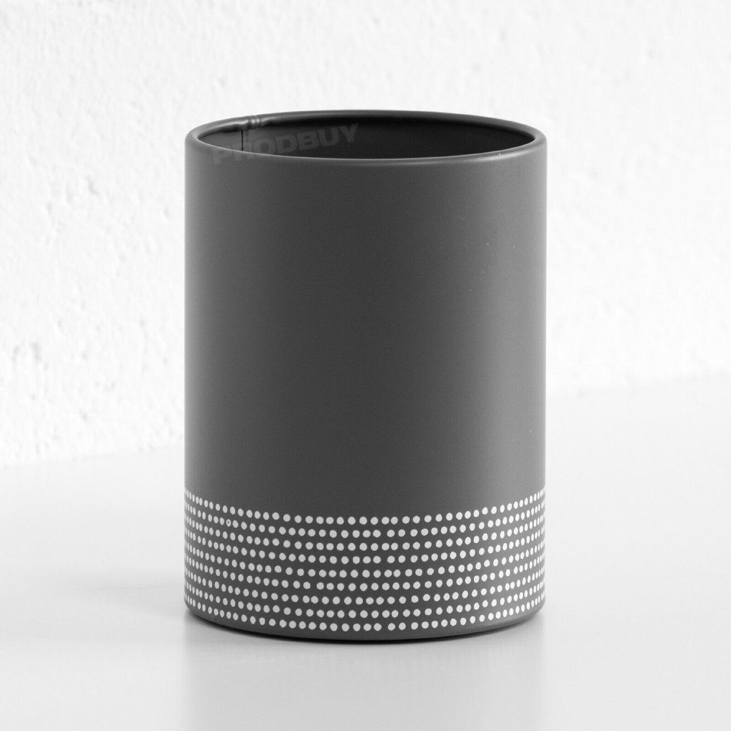 Grey & White Dot Utensil Storage Pot