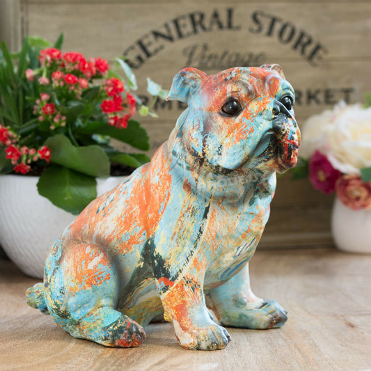Paint Splatter British Bulldog Ornament