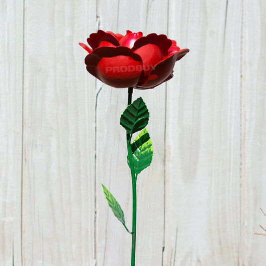 Large 83cm Rose Flower Garden Stake Metal Ornament