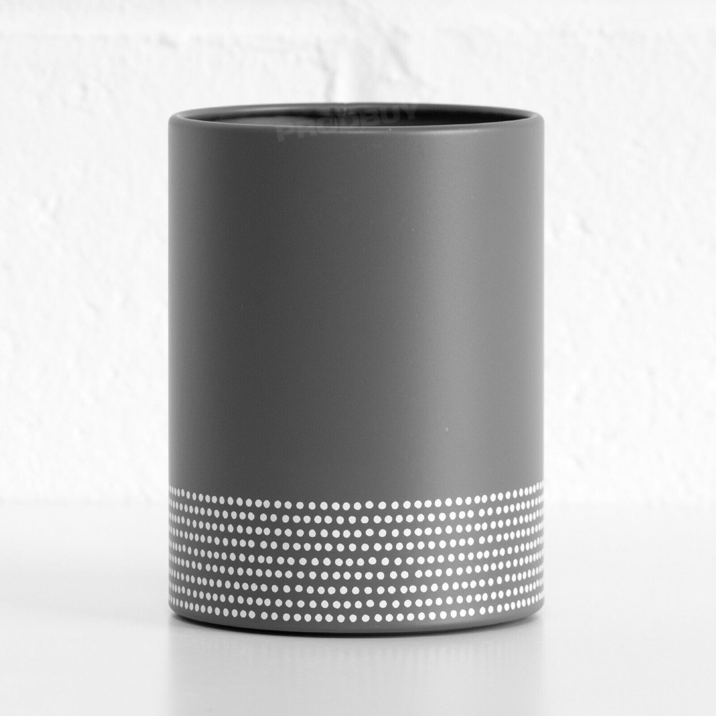 Grey & White Dot Utensil Storage Pot