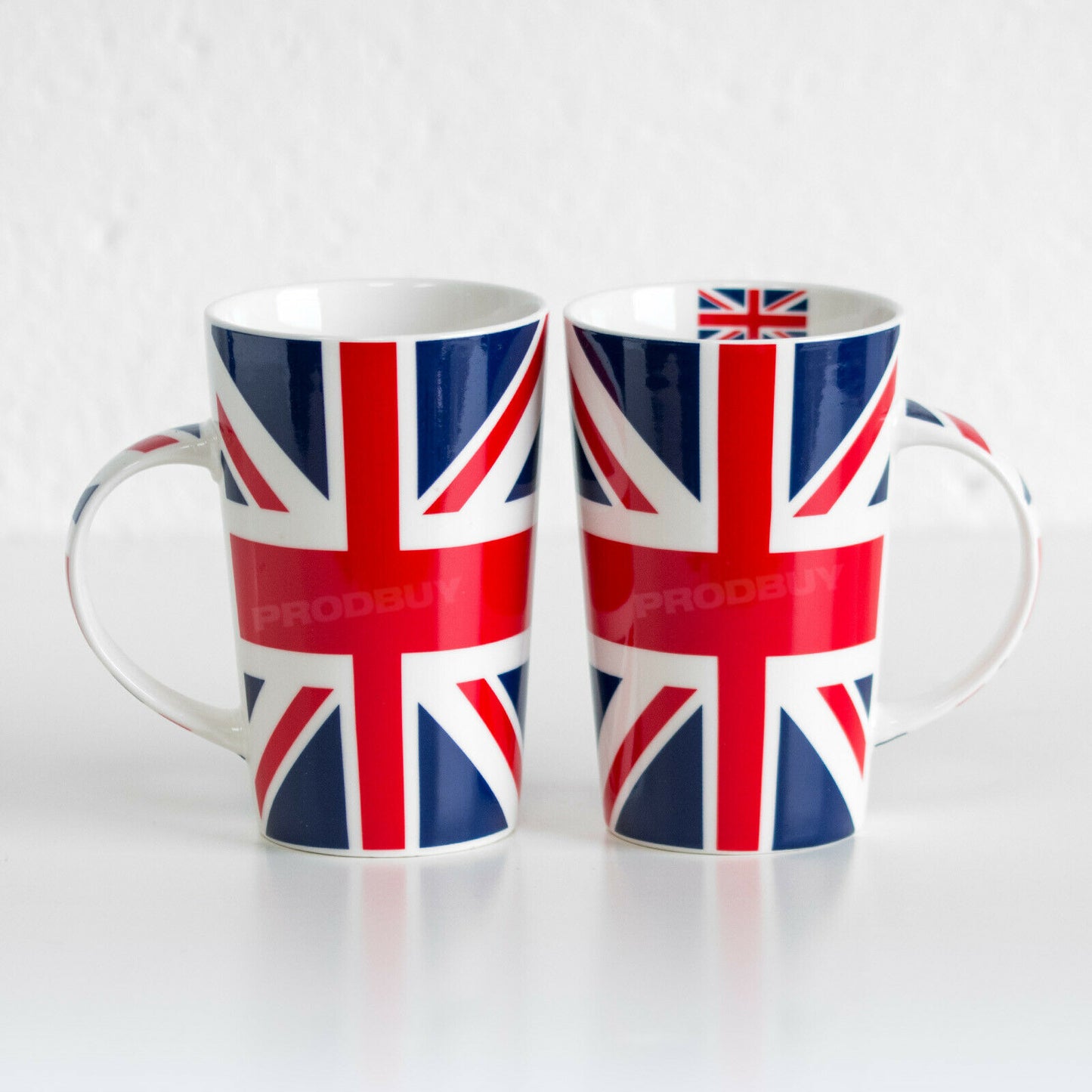 Union Jack Flag Tall Latte Coffee Mugs