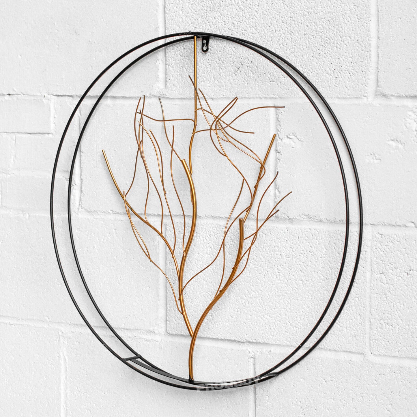 Gold Wire Tree Metal Wall Art Extra Large 65cm 3D Sculpture