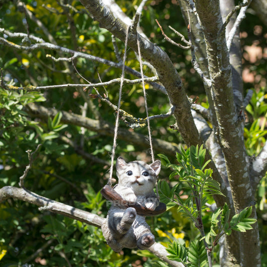 Hanging Cat Kitten Garden Decoration Ornament